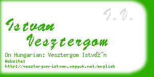 istvan vesztergom business card